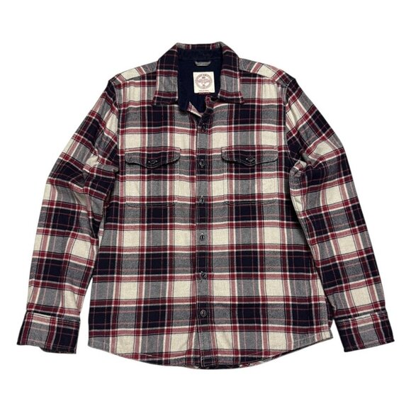 FAT FACE Plaid Lined Winter Fall Button Long Sleeve Shacket Jacket Mens Medium - Picture 1 of 6